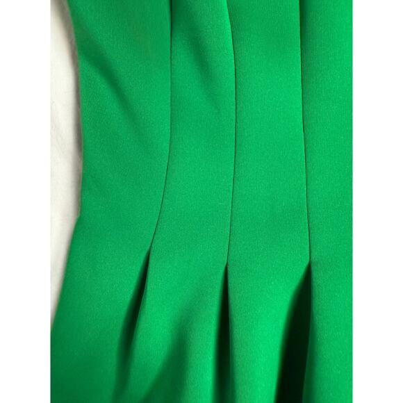 Vince Camuto Fit and Flare Dress Pleated Green Sleeveless Size 6 - Picture 4 of 11